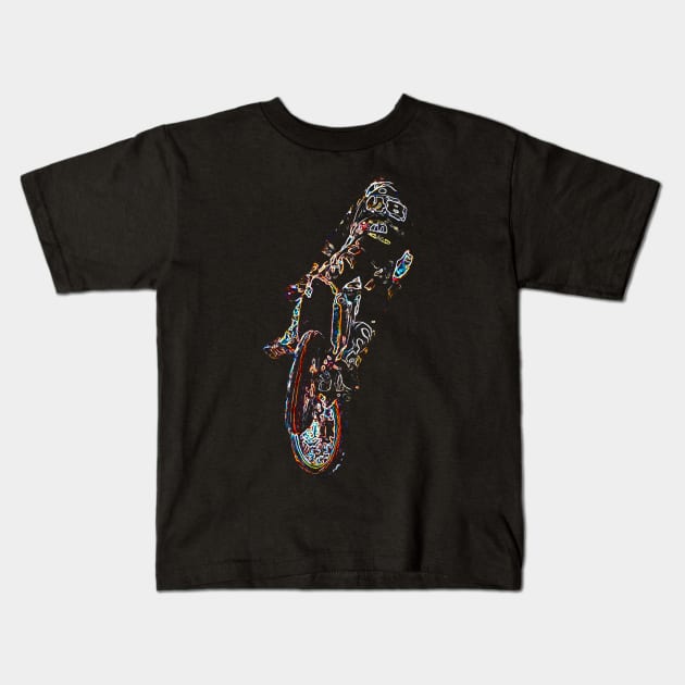 enduro motocross Kids T-Shirt by rickylabellevie